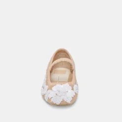 RHODIE BALLET FLATS NATURAL MULTI FLORAL SEQUIN^Dolce Vita New