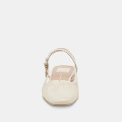 RIANNE FLATS IVORY CRINKLE PATENT^Dolce Vita Best