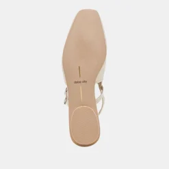 RIANNE FLATS IVORY CRINKLE PATENT^Dolce Vita Best