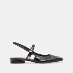 RIANNE FLATS MIDNIGHT CRINKLE PATENT^Dolce Vita Online