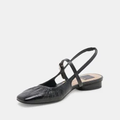 RIANNE FLATS MIDNIGHT CRINKLE PATENT^Dolce Vita Online