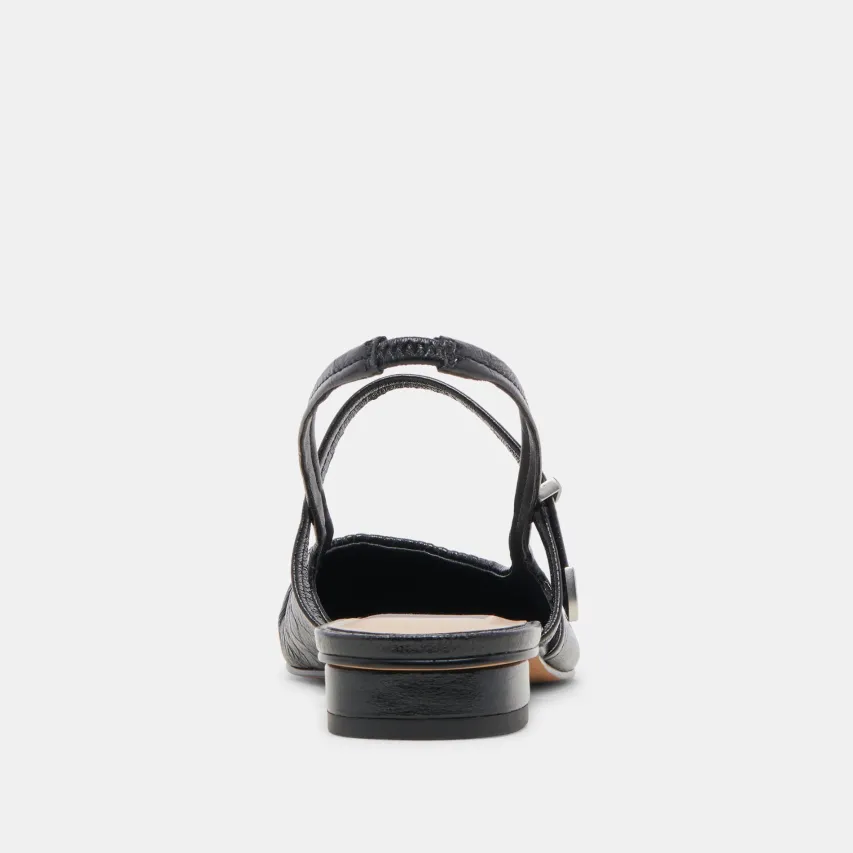 RIANNE FLATS MIDNIGHT CRINKLE PATENT^Dolce Vita Online