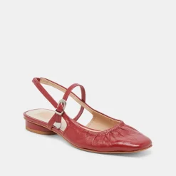 RIANNE FLATS RED CRINKLE PATENT^Dolce Vita Fashion