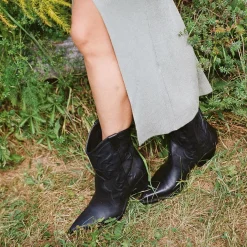 RIMONA BOOTIES BLACK LEATHER^Dolce Vita New