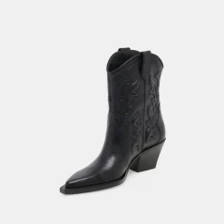 RIMONA BOOTIES BLACK LEATHER^Dolce Vita New