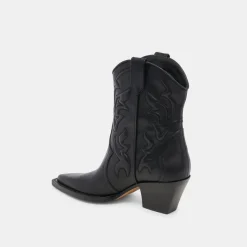 RIMONA BOOTIES BLACK LEATHER^Dolce Vita New