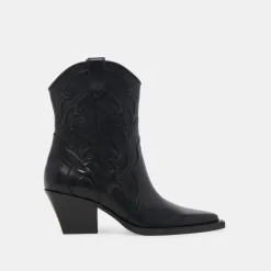 RIMONA WIDE CALF BOOTIES BLACK LEATHER^Dolce Vita Hot