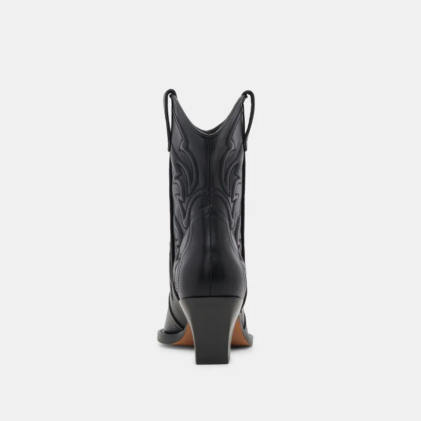 RIMONA WIDE CALF BOOTIES BLACK LEATHER^Dolce Vita Hot
