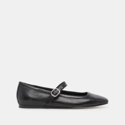RODNI BALLET FLATS BLACK LEATHER^Dolce Vita Online