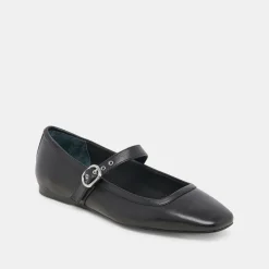 RODNI BALLET FLATS BLACK LEATHER^Dolce Vita Online