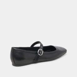 RODNI BALLET FLATS BLACK LEATHER^Dolce Vita Online