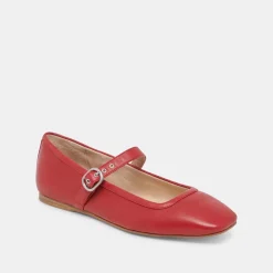 RODNI BALLET FLATS RED LEATHER^Dolce Vita Clearance