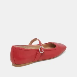 RODNI BALLET FLATS RED LEATHER^Dolce Vita Clearance