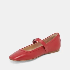 RODNI BALLET FLATS RED LEATHER^Dolce Vita Clearance