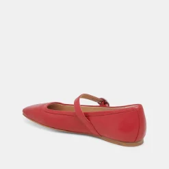 RODNI BALLET FLATS RED LEATHER^Dolce Vita Clearance