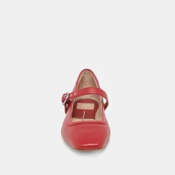 RODNI BALLET FLATS RED LEATHER^Dolce Vita Clearance
