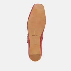 RODNI BALLET FLATS RED LEATHER^Dolce Vita Clearance