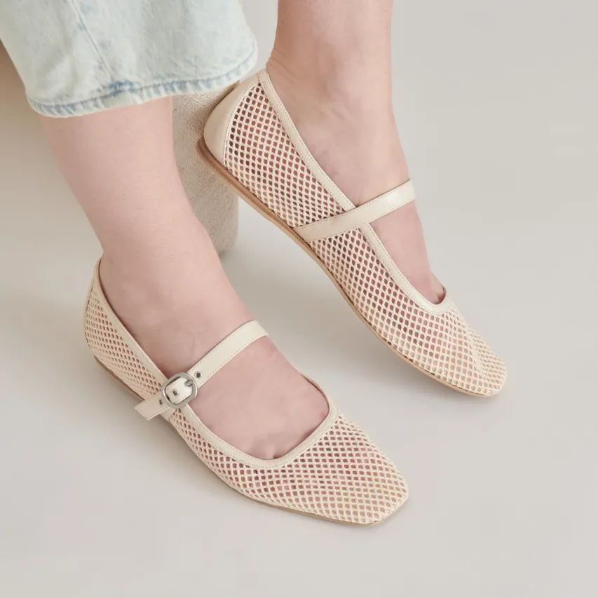 RODNI MESH BALLET FLATS CREME WOVEN MESH^Dolce Vita Sale