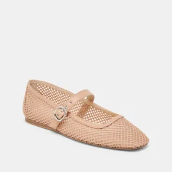RODNI MESH BALLET FLATS LIGHT TAN WOVEN MESH^Dolce Vita New
