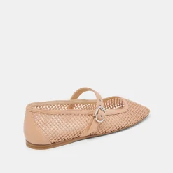 RODNI MESH BALLET FLATS LIGHT TAN WOVEN MESH^Dolce Vita New