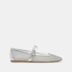 RODNI MESH BALLET FLATS SILVER WOVEN MESH^Dolce Vita Sale