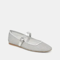 RODNI MESH BALLET FLATS SILVER WOVEN MESH^Dolce Vita Sale