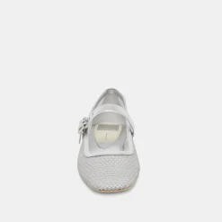 RODNI MESH BALLET FLATS SILVER WOVEN MESH^Dolce Vita Sale