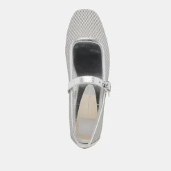 RODNI MESH BALLET FLATS SILVER WOVEN MESH^Dolce Vita Sale