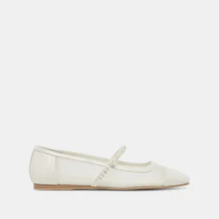 ROLLIN PEARL BALLET FLATS WHITE MESH^Dolce Vita Hot