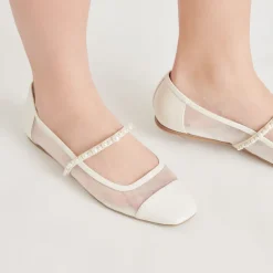 ROLLIN PEARL BALLET FLATS WHITE MESH^Dolce Vita Hot