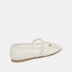 ROLLIN PEARL BALLET FLATS WHITE MESH^Dolce Vita Hot