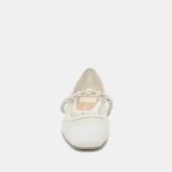 ROLLIN PEARL BALLET FLATS WHITE MESH^Dolce Vita Hot