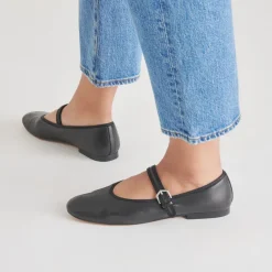 ROSLYN BALLET FLATS BLACK LEATHER^Dolce Vita Discount