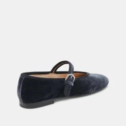 ROSLYN BALLET FLATS DUSTY BLUE VELVET^Dolce Vita New