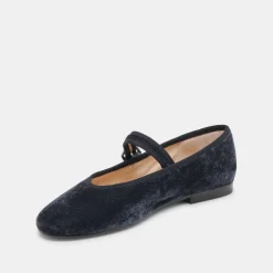 ROSLYN BALLET FLATS DUSTY BLUE VELVET^Dolce Vita New
