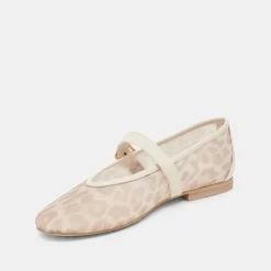 ROSLYN BALLET FLATS WHITE LEOPARD MESH^Dolce Vita Discount
