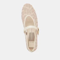 ROSLYN BALLET FLATS WHITE LEOPARD MESH^Dolce Vita Discount