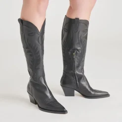 RYATT BOOTS BLACK LEATHER^Dolce Vita Clearance