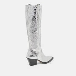 RYATT BOOTS SILVER DISTRESSED LEATHER^Dolce Vita Best