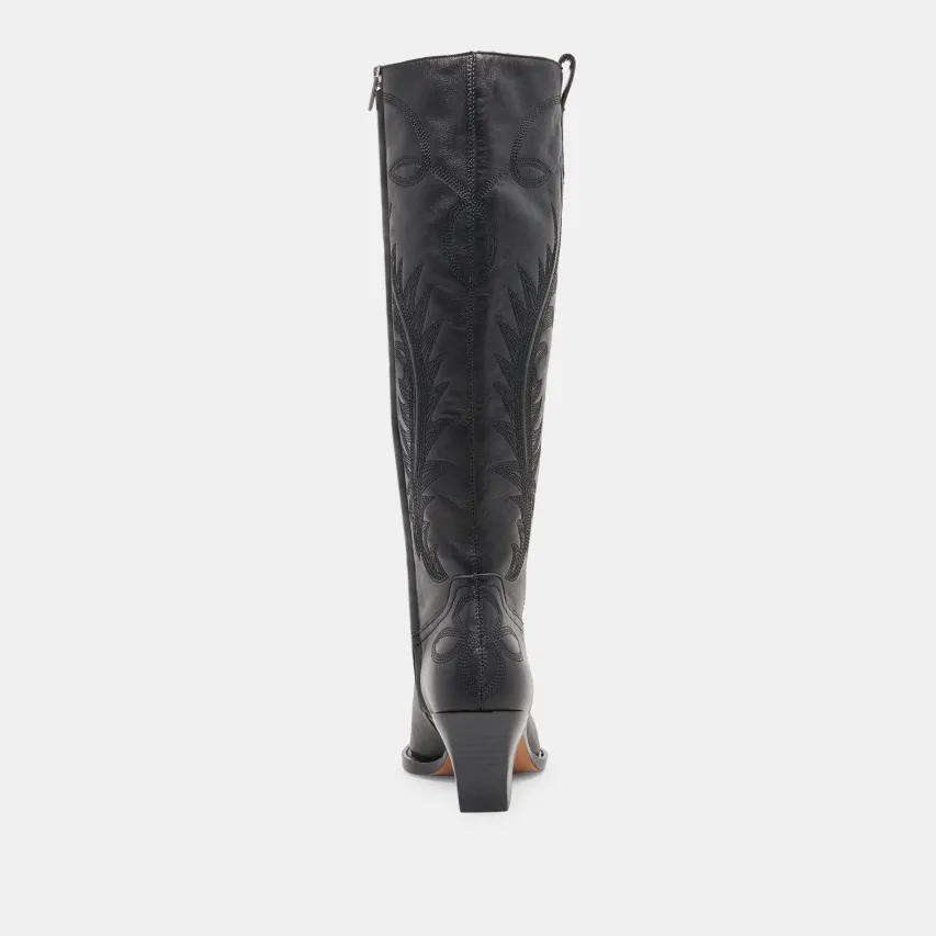 RYATT EXTRA WIDE CALF BOOTS BLACK LEATHER^Dolce Vita Hot