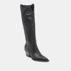 RYATT WIDE CALF BOOTS BLACK LEATHER^Dolce Vita Outlet