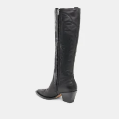RYATT WIDE CALF BOOTS BLACK LEATHER^Dolce Vita Outlet