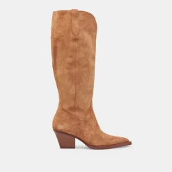 RYATT WIDE CALF BOOTS PECAN SUEDE^Dolce Vita Fashion