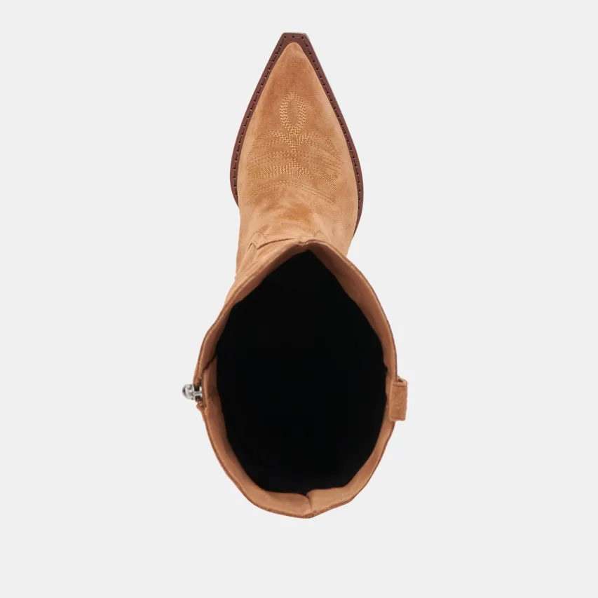 RYATT WIDE CALF BOOTS PECAN SUEDE^Dolce Vita Fashion