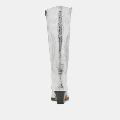 RYATT WIDE CALF BOOTS SILVER DISTRESSED LEATHER^Dolce Vita Online