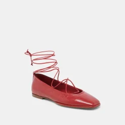 RYDER BALLET FLATS RED CRINKLE PATENT^Dolce Vita Clearance