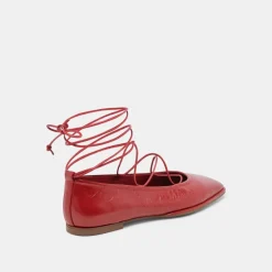 RYDER BALLET FLATS RED CRINKLE PATENT^Dolce Vita Clearance