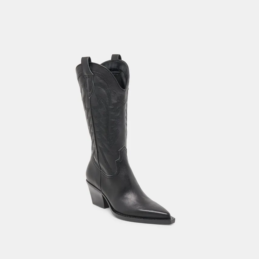 RYLAND BOOTS BLACK LEATHER^Dolce Vita Hot
