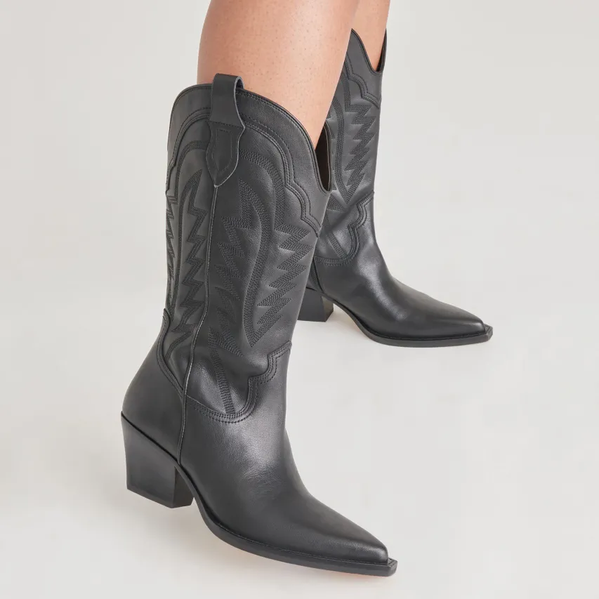 RYLAND WIDE CALF BOOTS BLACK LEATHER^Dolce Vita Online