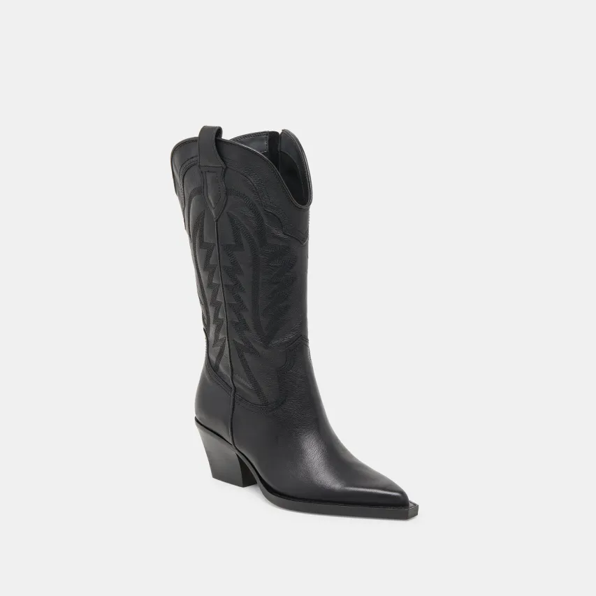 RYLAND WIDE CALF BOOTS BLACK LEATHER^Dolce Vita Online